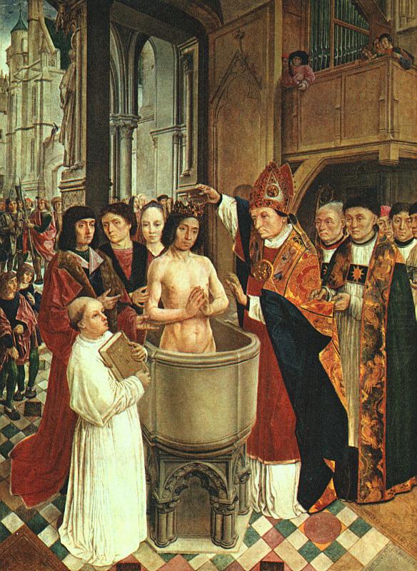 MASTER of Saint Gilles The Baptism of Clovis china oil painting image